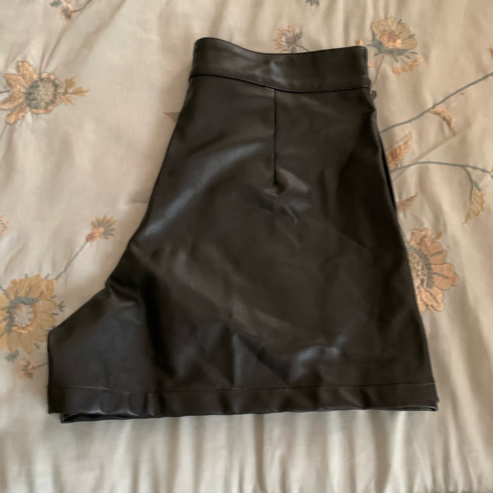 Leather look new short